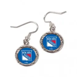 New York Rangers Earrings Round Style - Special Order