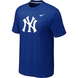 New York Yankees Heathered Blue Nike Blended T-Shirt