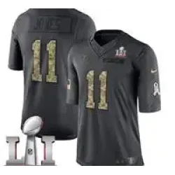 Nike Julio Jones Men\'s Black Limited Jersey #11 NFL Atlanta Falcons Super Bowl LI 51 2016 Salute To Service