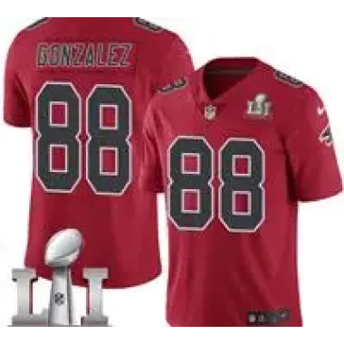 Nike Tony Gonzalez Men's Red Limited Jersey #88 NFL Atlanta Falcons Super Bowl LI 51 Rush