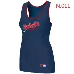 Nike Washington Nationals Tri-Blend Racerback stretch Tank Top Blue