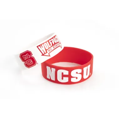 North Carolina State Wolfpack Bracelets - 2 Pack Wide - Special Order