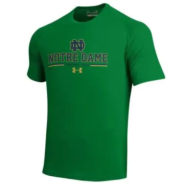 Notre Dame Fighting Irish Under Armour On-Field Football Sideline Tech Performance WEM T-Shirt - Green