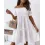 Off Shoulder Frill Hem Shirred Flowy Swing Dress