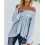 Off Shoulder Ruffles Long Sleeved Top