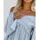 Off Shoulder Ruffles Long Sleeved Top