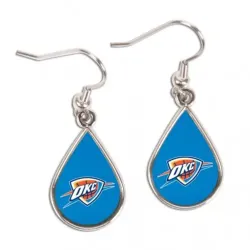 Oklahoma City Thunder Earrings Tear Drop Style - Special Order