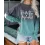 Ombre Letter Print Raglan Sleeve Sweatshirt