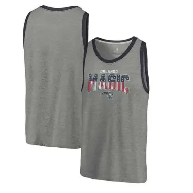 Orlando Magic Fanatics Branded Freedom Tri-Blend Tank Top - Heathered Gray