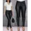 PU Leather High Waist Single Button Pants