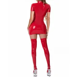 PU Leather Zip Front Buckled Lingerie Costumes