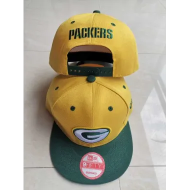 Packers Team Logo Yellow Green Adjustable Hat LT