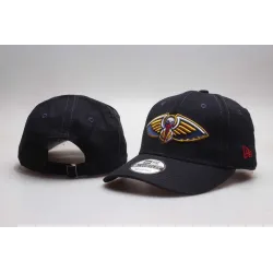 Pelicans Team Logo Black Peaked Adjustable Hat YP