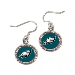 Philadelphia Eagles Earrings Round Style - Special Order