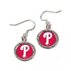 Philadelphia Phillies Earrings Round Design - Special Order