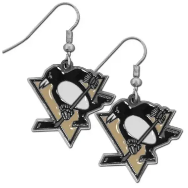 Pittsburgh Penguins Earrings Dangle Style - Special Order