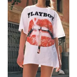 Playboy Lip Print T-Shirt