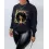 Plus Size Figure Letter Print Long Sleeve Sweatshirt