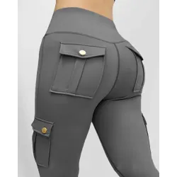 Pocket Design Butt Lifting Active Pants