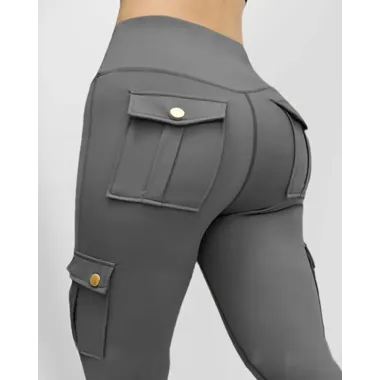 Pocket Design Butt Lifting Active Pants