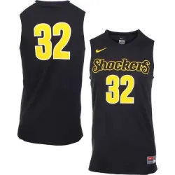 Printed Wichita State Shockers #32 Nike Replica Black Tank Top Jersey