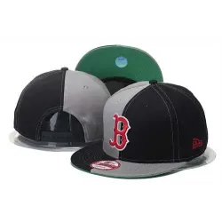 Red Sox Team Logo Gray Black Adjustable Hat GS