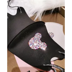 Rhinestone Cartoon Pattern Glitter Breathable Mouth Mask