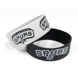 San Antonio Spurs Bracelets 2 Pack Wide - Special Order