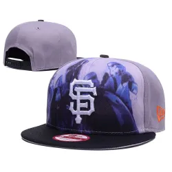 San Francisco Giants Team Logo Gray Black Adjustable Hat GS