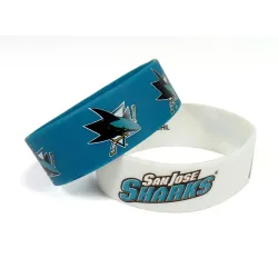 San Jose Sharks Bracelets - 2 Pack Wide - Special Order