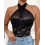 Sheer Mesh Halter Backless Bodysuit