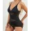 Sheer Mesh Tummy Control Slim Waist Crotchless Shapewear Bodysuit