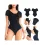 Short Sleeve Tummy Control Crotchless Shapewear Bodysuit