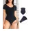 Short Sleeve Tummy Control Crotchless Shapewear Bodysuit