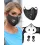 Solid Breathing Washable 2 Valves Face Mask (1 filters as gift)