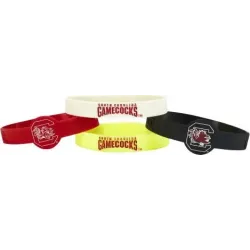 South Carolina Gamecocks Bracelets - 4 Pack Silicone - Special Order