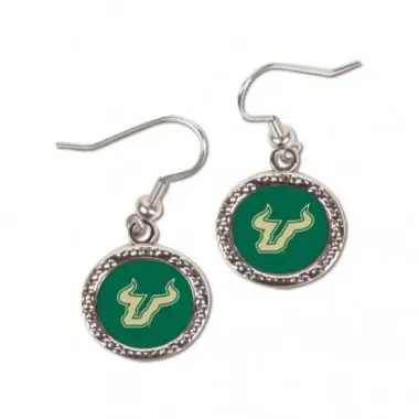 South Florida Bulls Earrings Round Style - Special Order