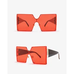 Square Flexible Metal Frame Sunglasses