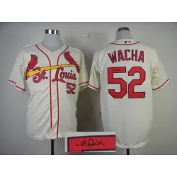 St. Louis Cardinals #52 Wacha Cream Signature Edition Jerseys