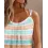 Striped Colorblock O-Ring Decor Tank Top