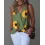 Sunflower Butterfly Print Wrap Tank Top