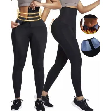 Sweat Sauna Body Shaper Tummy Control Thermo Neoprene Gym Weight Loss Slimming Active Pants