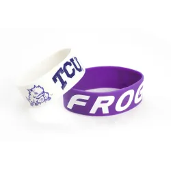 TCU Horned Frogs Bracelets - 2 Pack Wide - Special Order