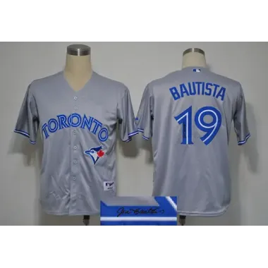 Toronto Blue Jays #19 Jose Bautista Gray Signature Edition Jerseys