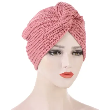 Twisted Headwrap Knit Beanie Hat