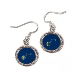 Utah Jazz Earrings Round Style - Special Order