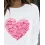 Valentine's Day Floral Heart Print Long Sleeve Top