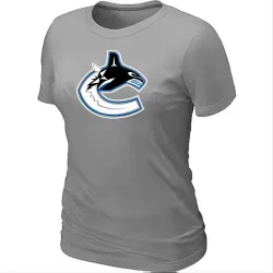 Vancouver Canucks Big & Tall Women\'s Logo L.Grey T-Shirt