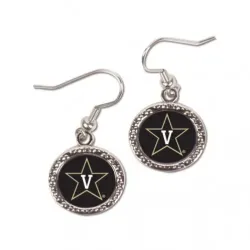 Vanderbilt Commodores Earrings Round Style - Special Order