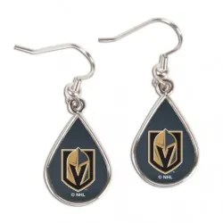 Vegas Golden Knights Earrings Tear Drop Style - Special Order